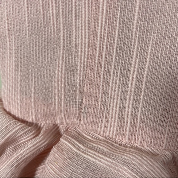 BCBGeneration Cocktail Mini Dress Textured Stripes Ruffle Pink Sz 0 Balletcore - Picture 8 of 13